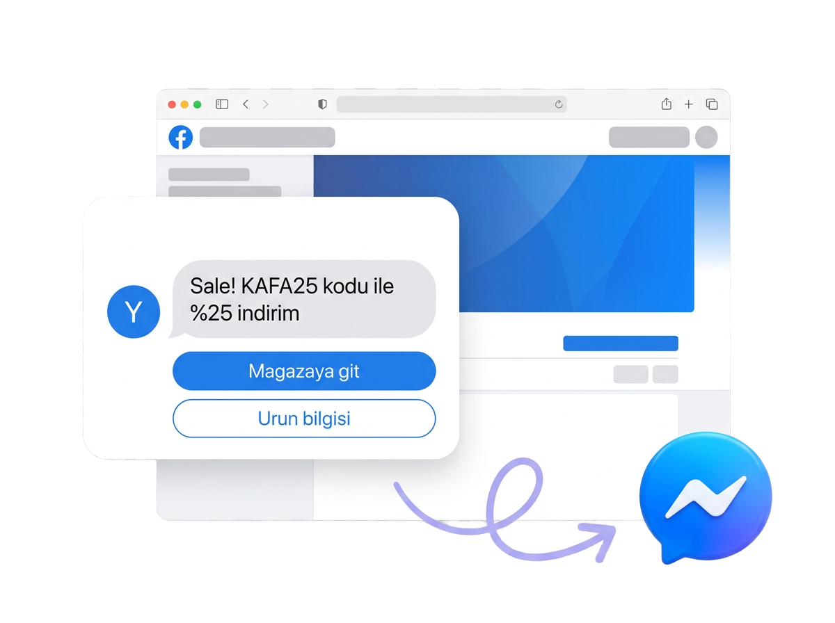 Facebook Messenger chatbot mockup