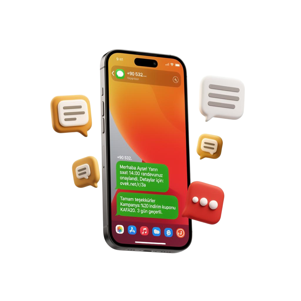 SMS chatbot mockup